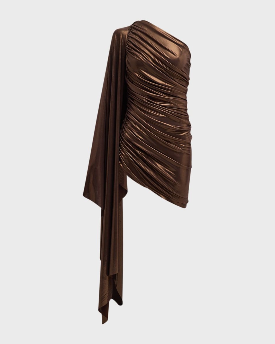 Diana Lamé Pickleball Dress with Capelet Sleeve